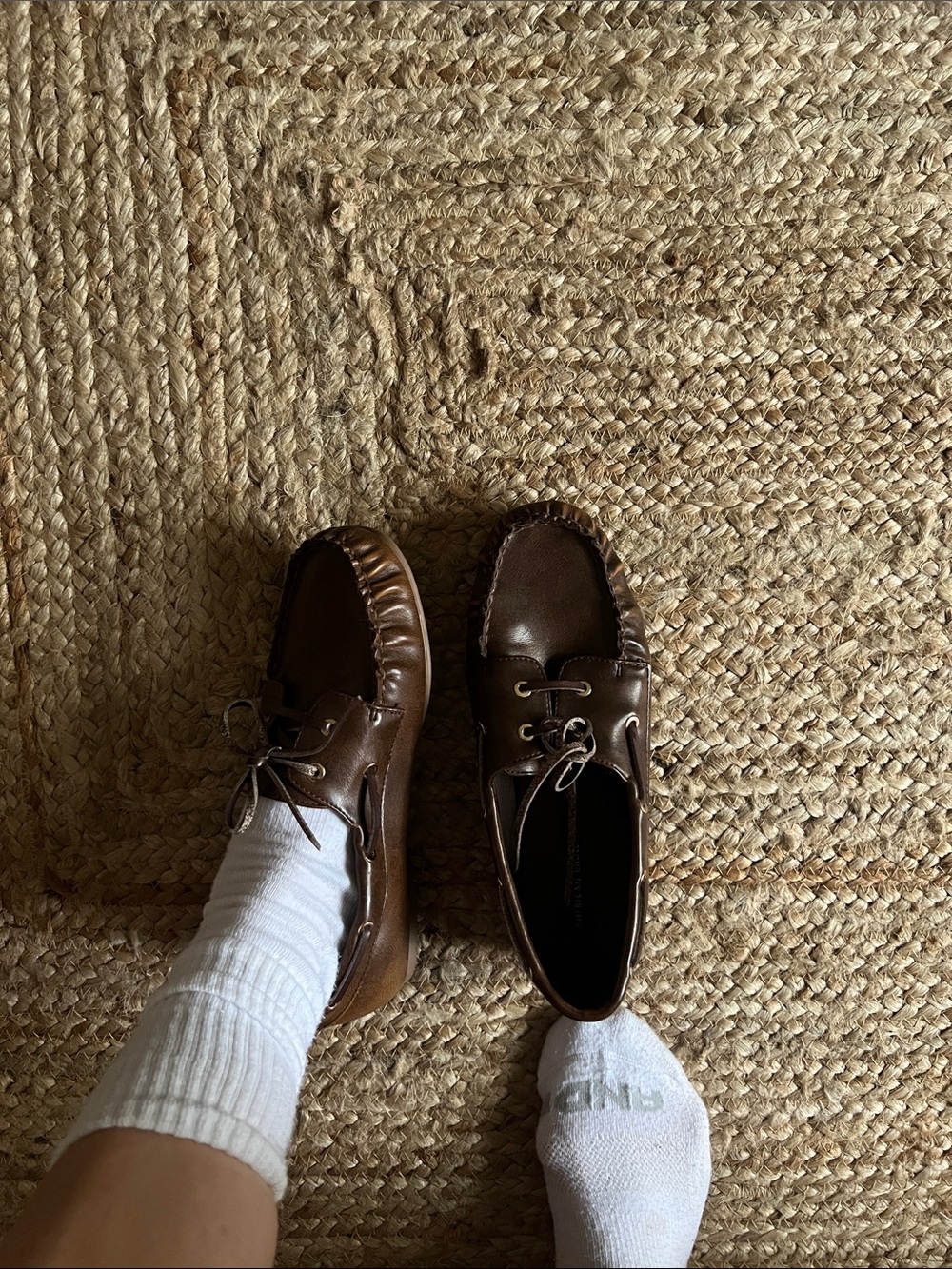 Classic Brown Leather Moc Toe Women’s Boat Shoes